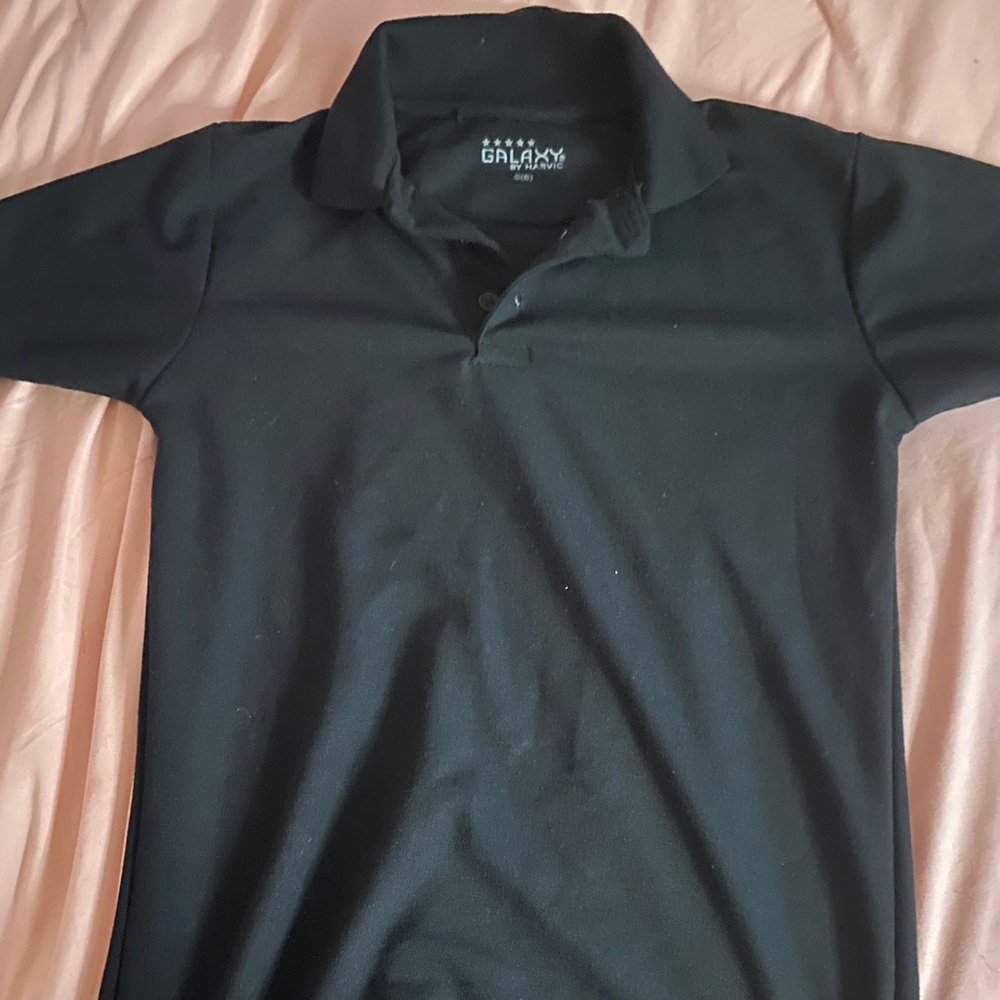 Black collared shirt